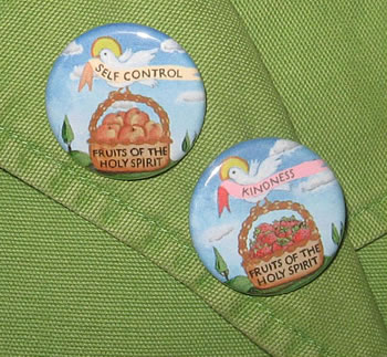 12 Gifts of the Holy Spirit Buttons