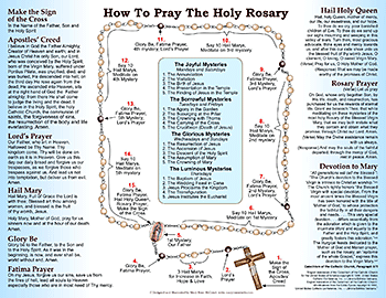 How to Pray the Holy Rosary Poster